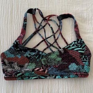 Lululemon Floral Strappy Sports Bra size 6